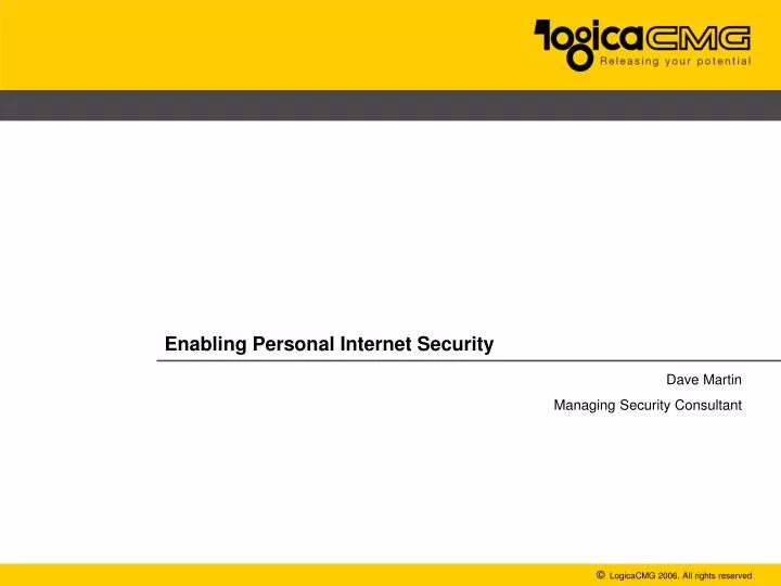 enabling personal internet security