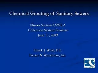 Chemical Grouting of Sanitary Sewers