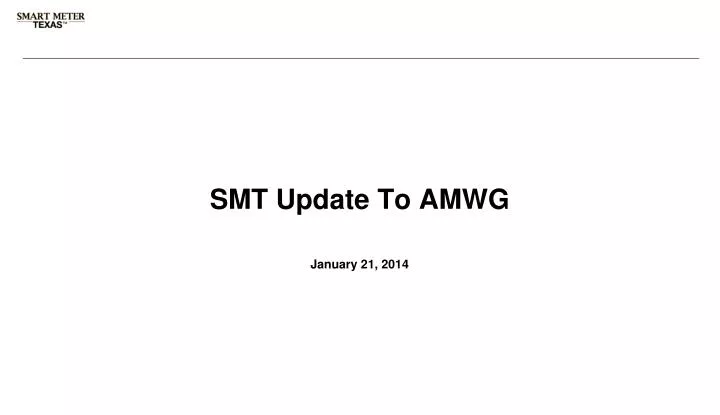 smt update to amwg