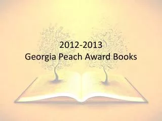 2012 2013 georgia peach award books