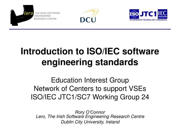 introduction to iso iec software engineering standards
