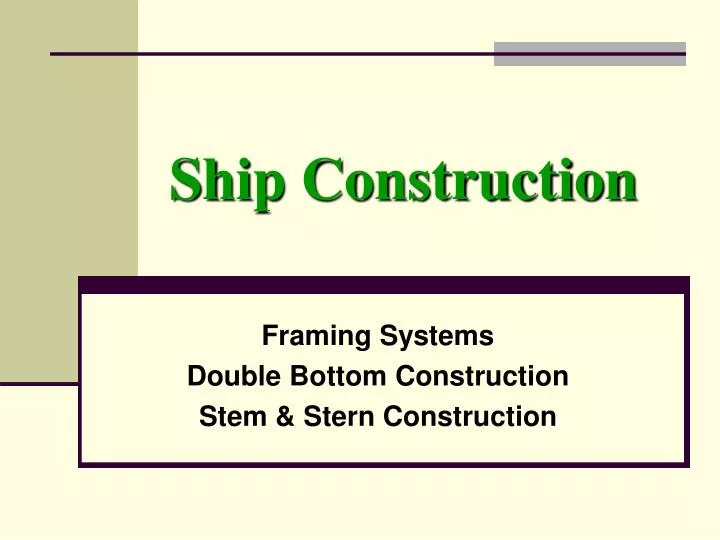 ship construction