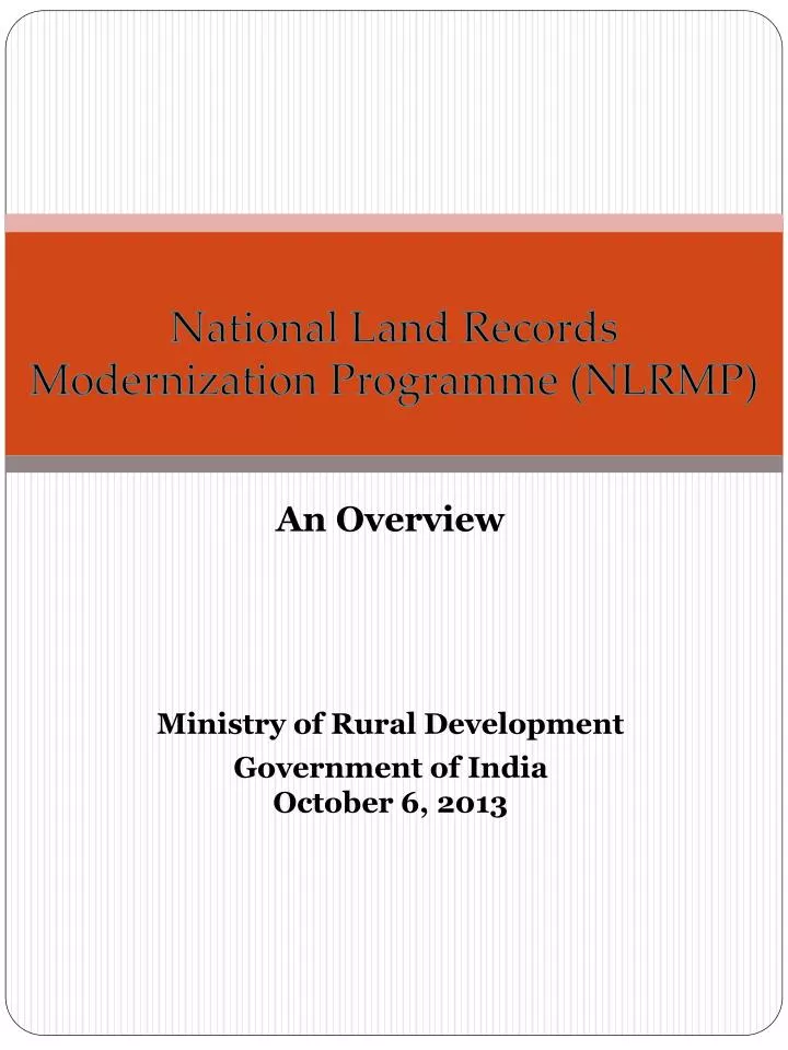 national land records modernization programme nlrmp