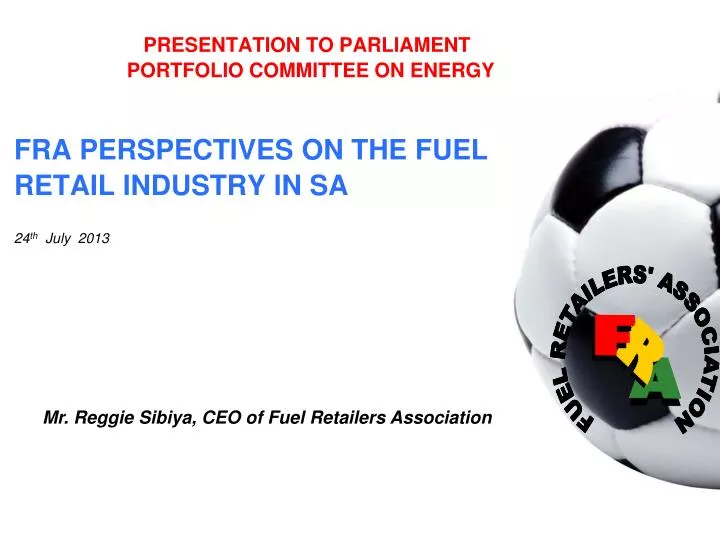 presentation to parliament portfolio committee on energy