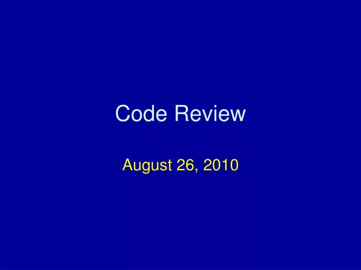 code review