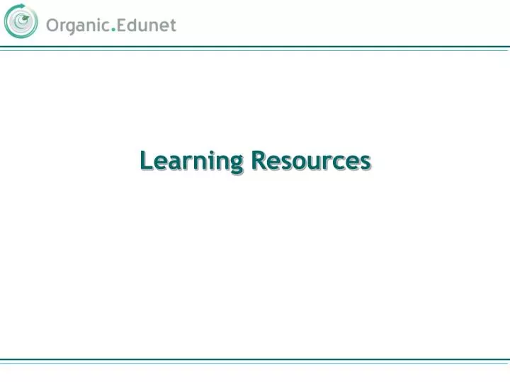 learning resources