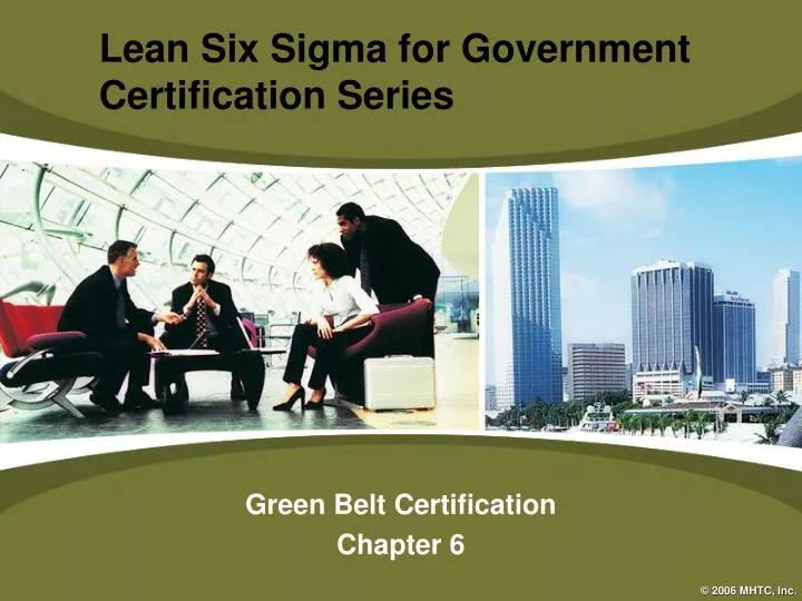 green belt certification chapter 6