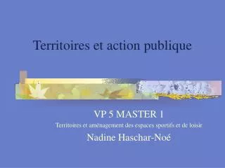 territoires et action publique