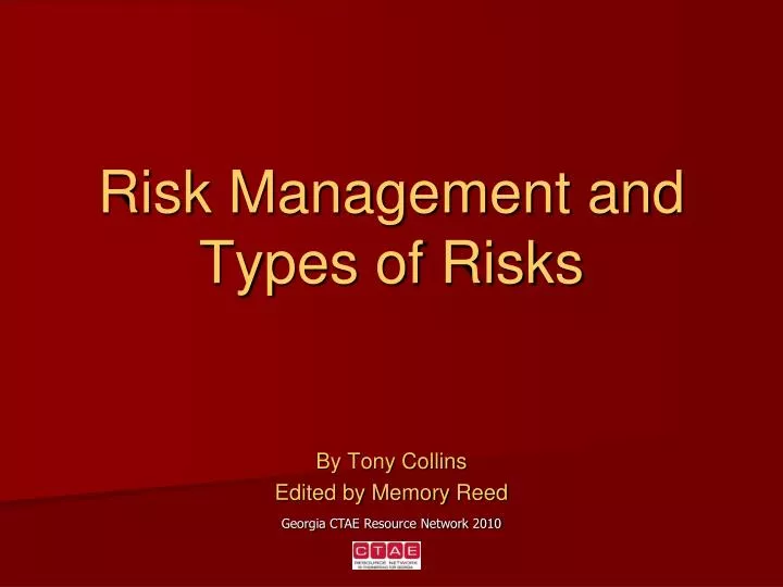 risk management and types of risks