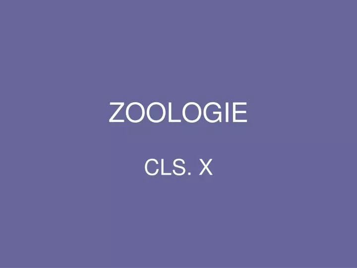 zoologie