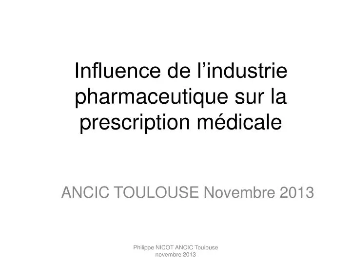 influence de l industrie pharmaceutique sur la prescription m dicale