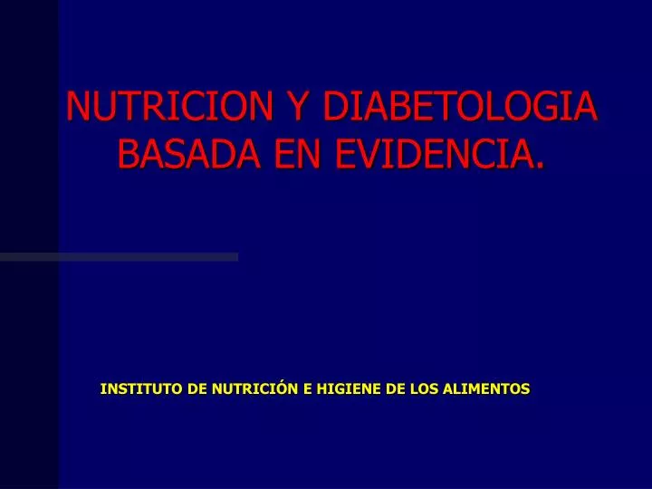 nutricion y diabetologia basada en evidencia