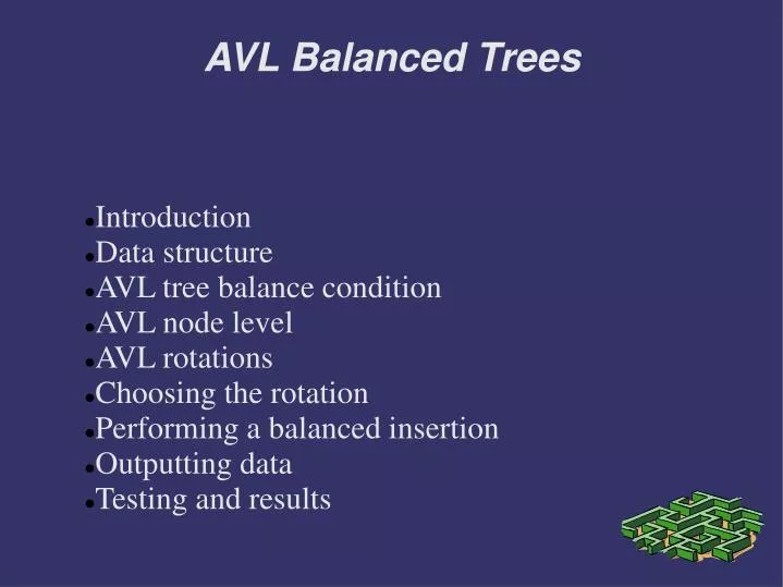 avl balanced trees