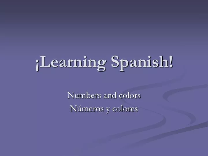 learning spanish