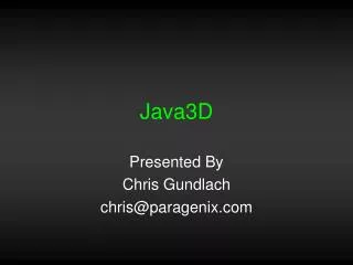 Java3D