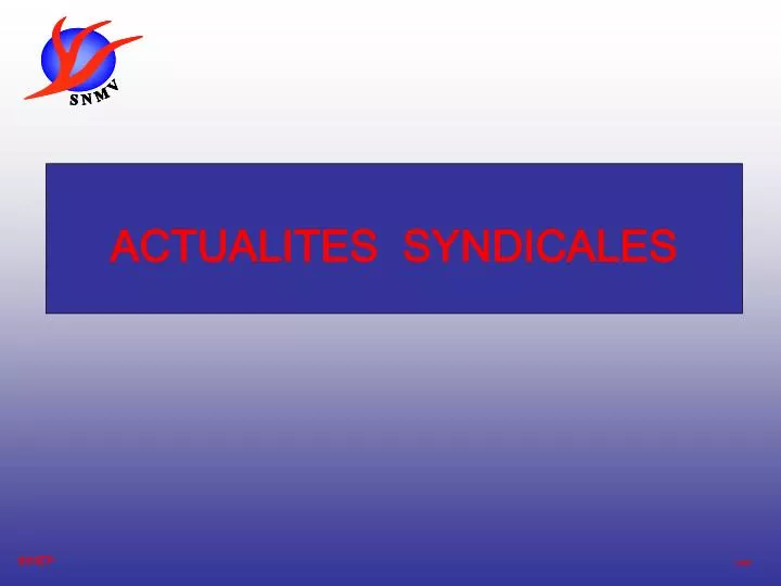 actualites syndicales