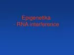Epigenetika - RNA interference - slide 1