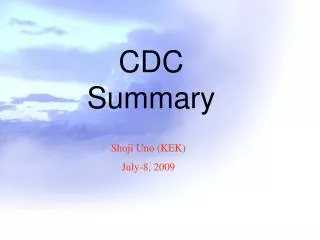 CDC Summary