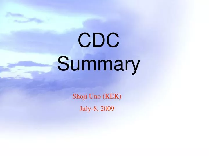cdc summary