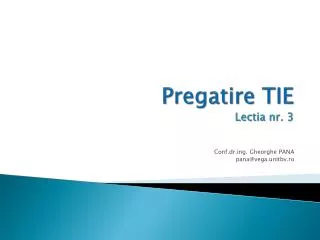 pregatire tie lectia nr 3