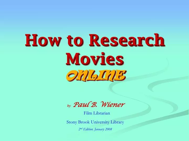 how to research movies online