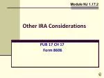 Other IRA Considerations