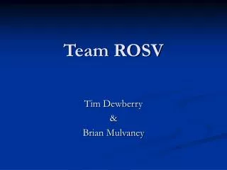 Team ROSV