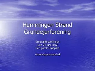 hummingen strand grundejerforening