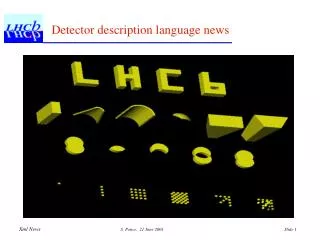 Detector description language news