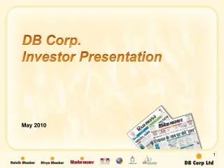 DB Corp. Investor Presentation