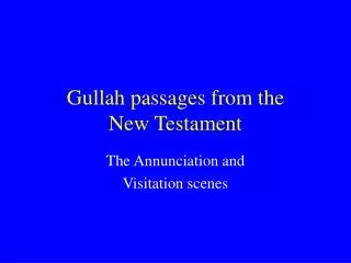 Gullah passages from the New Testament