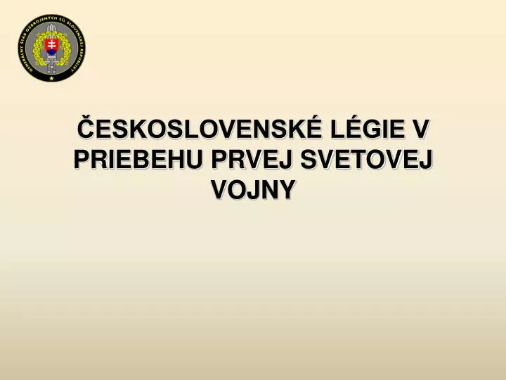 eskoslovensk l gie v priebehu prvej svetovej vojny