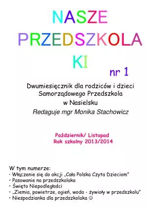 n a s z e p r z e d s z k o l a k i