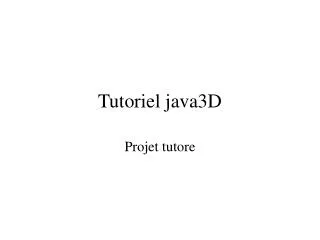 tutoriel java3d