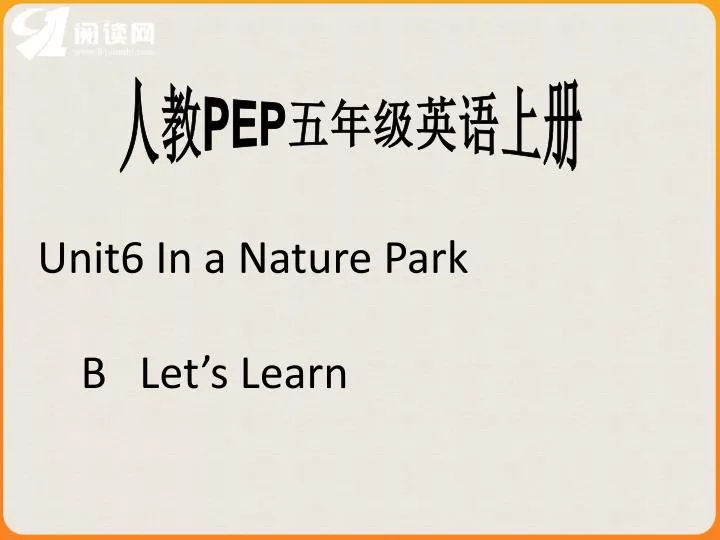 unit6 in a nature park b let s learn