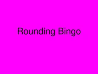 Rounding Bingo