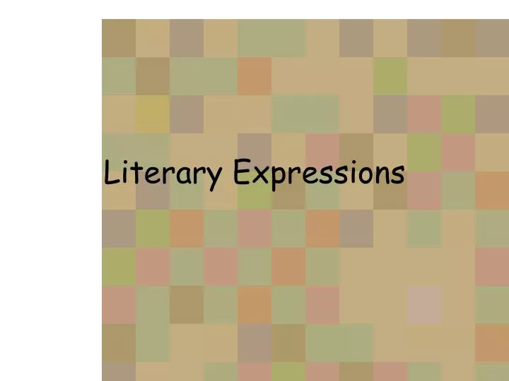 literary expressions