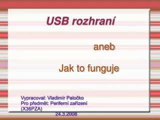 usb rozhran