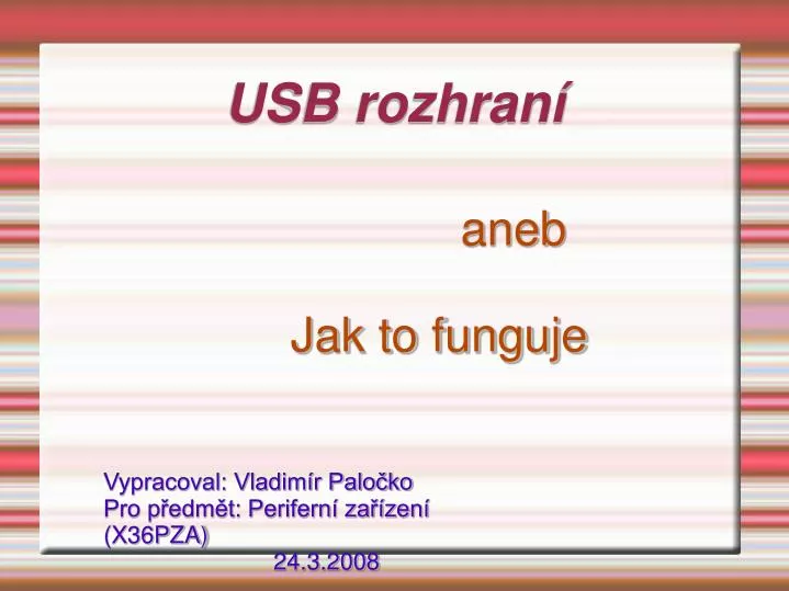 usb rozhran