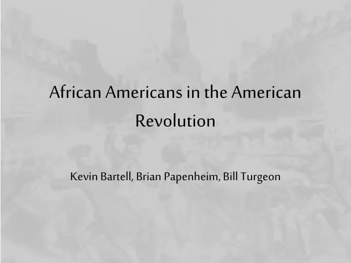 african americans in the american revolution