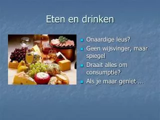 eten en drinken