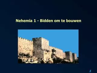 nehemia 1 bidden om te bouwen