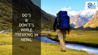 Do's & Don't's While Trekking in Nepal