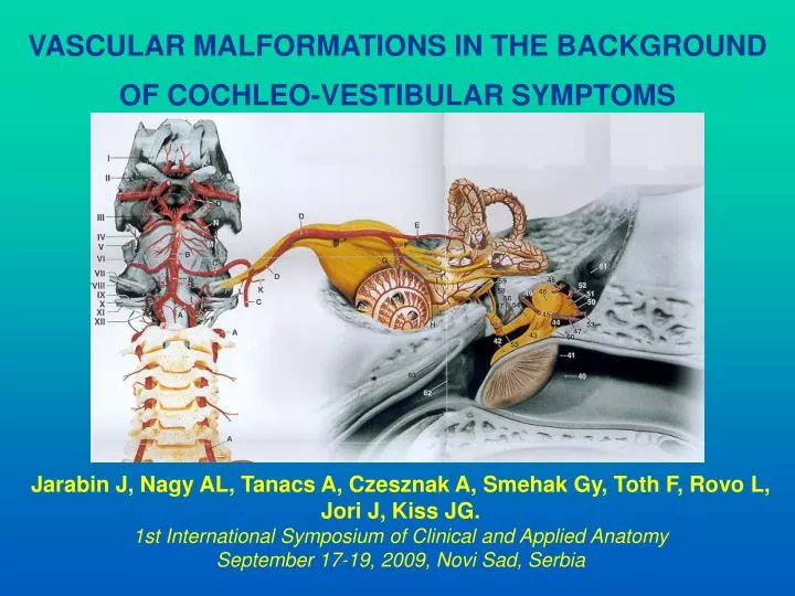 vascular malformations in the background of cochleo vestibular symptoms