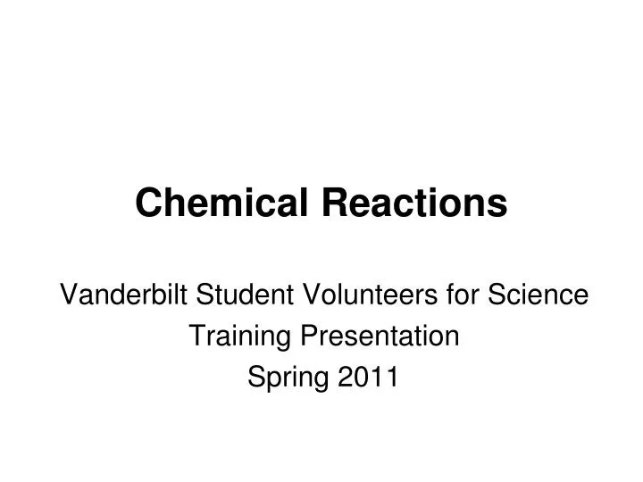 chemical reactions