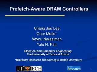 Prefetch -Aware DRAM Controllers
