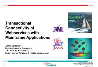 Transactional Connectivity of Webservices with Mainframe Applications