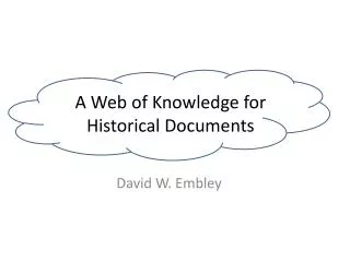 A Web of Knowledge for Historical Documents