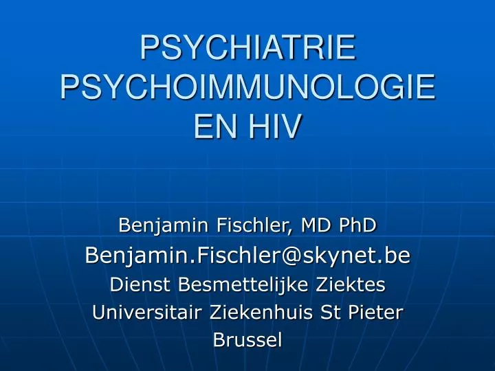 psychiatrie psychoimmunologie en hiv