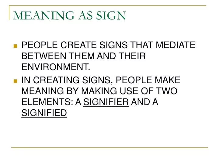 What is the meaning of this sign? - ppt download